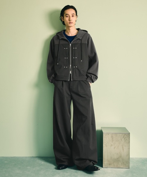 HARE(ハレ)の「【SET UP対応】3ディメンションワイドパンツ/AW(HARE)(スラックス・メンズ・ブラック/グレー/ネイビー/レッド・MEDIUM/LARGE/SMALL)」の20枚目の写真