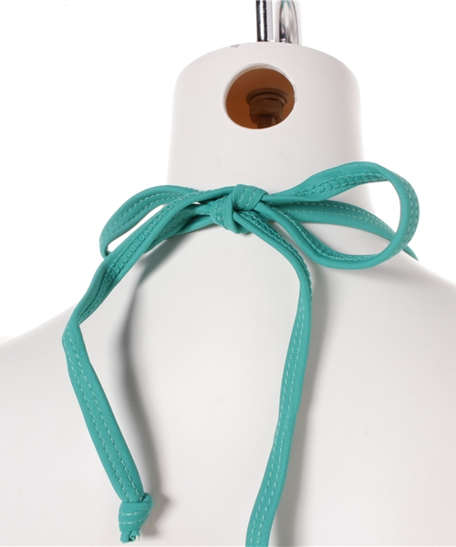 Luz Llena (philter)（ラズレナ　フィルター）の「[2点SET]フリンジデザイン・三角ビキニセット/3Dビキニ/水着（水着・レディース・イエロー/コーラル/グリーン/ブルー/ブラック/ホワイト・MEDIUM/SMALL/LARGE）」の10枚目の写真