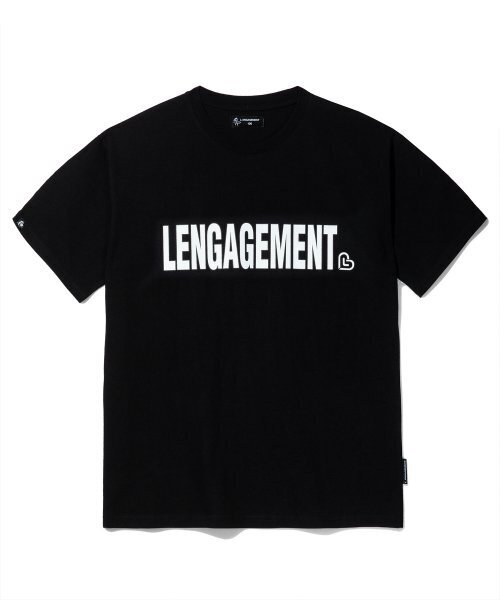 LENGAGEMENT（ランガージュマン）の「リラックスフィットストーリーロゴ半袖Tシャツ[ブラック]（Tシャツ/カットソー・レディース・その他・100）」の2枚目の写真