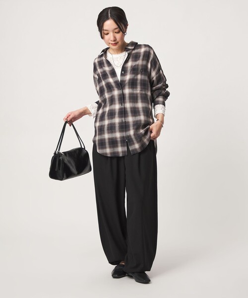 green label relaxing(グリーンレーベルリラクシング)の「【WEB限定】<at ease>レース プルオーバー カットソー(Tシャツ/カットソー・レディース・ホワイト/ブラック・FREE)」の8枚目の写真