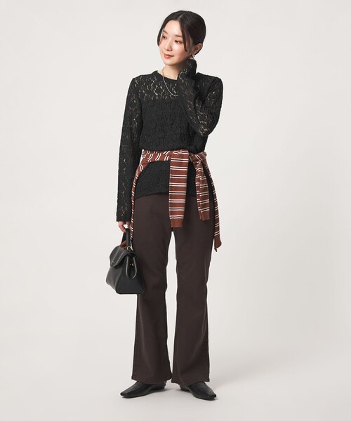 green label relaxing(グリーンレーベルリラクシング)の「【WEB限定】<at ease>レース プルオーバー カットソー(Tシャツ/カットソー・レディース・ホワイト/ブラック・FREE)」の16枚目の写真