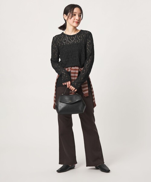 green label relaxing(グリーンレーベルリラクシング)の「【WEB限定】<at ease>レース プルオーバー カットソー(Tシャツ/カットソー・レディース・ホワイト/ブラック・FREE)」の17枚目の写真