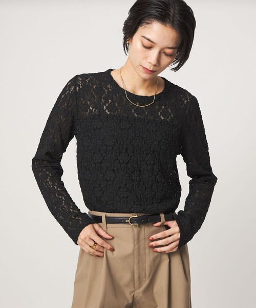 green label relaxing(グリーンレーベルリラクシング)の「【WEB限定】<at ease>レース プルオーバー カットソー(Tシャツ/カットソー・レディース・ホワイト/ブラック・FREE)」の18枚目の写真