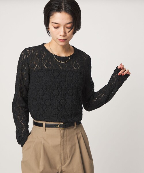 green label relaxing(グリーンレーベルリラクシング)の「【WEB限定】<at ease>レース プルオーバー カットソー(Tシャツ/カットソー・レディース・ホワイト/ブラック・FREE)」の20枚目の写真