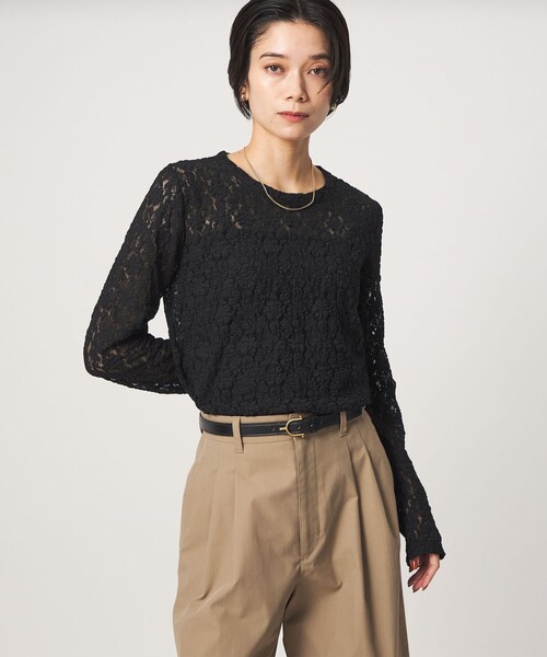 green label relaxing(グリーンレーベルリラクシング)の「【WEB限定】<at ease>レース プルオーバー カットソー(Tシャツ/カットソー・レディース・ホワイト/ブラック・FREE)」の21枚目の写真
