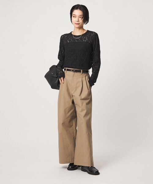 green label relaxing(グリーンレーベルリラクシング)の「【WEB限定】<at ease>レース プルオーバー カットソー(Tシャツ/カットソー・レディース・ホワイト/ブラック・FREE)」の22枚目の写真