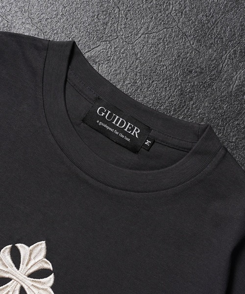 GUIDER（ガイダー）の「【GUIDER】センタークロス Tee / Center Cross Tee（Tシャツ/カットソー・メンズ・ホワイト/チャコールグレー/ブラック・S/M/L）」の10枚目の写真