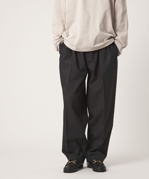 CITEN(シテン)の「<CITEN>2プリーツイージーシェフパンツ(スラックス・メンズ・ブラック/ネイビー・M/L/S)」の1枚目の写真