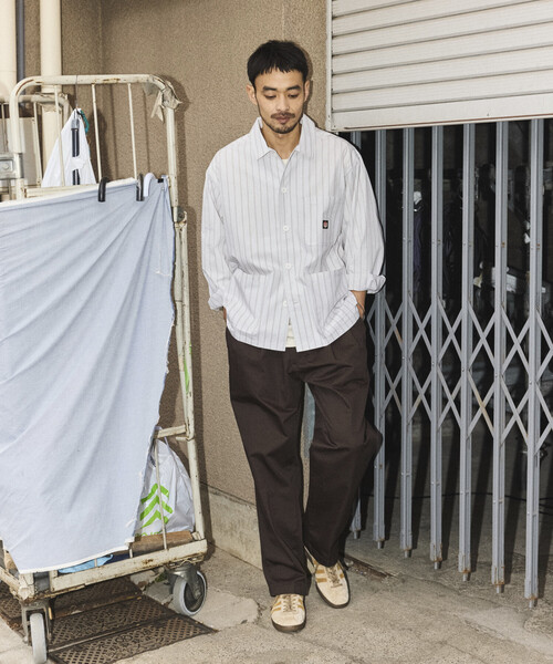 RED KAP(レッドキャップ)の「RED KAP/レッドキャップ 別注 ストライプ ワーク シャツカバーオール/シャツジャケット(シャツ/ブラウス・メンズ・ブラック/サックスブルー/グレー・MEDIUM/LARGE)」の18枚目の写真