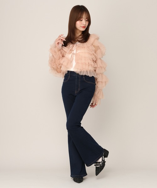 Heather(ヘザー)の「2WAYチュールフリルブラウス 1079793(シャツ/ブラウス・レディース・ブラウン/ベージュ/アイボリー・FREE)」の14枚目の写真