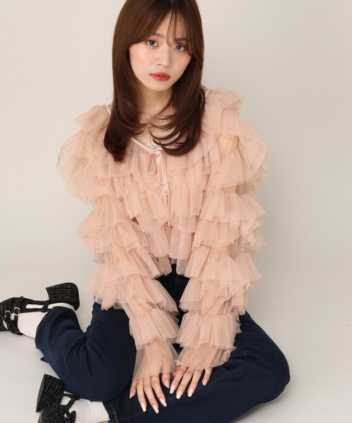 Heather(ヘザー)の「2WAYチュールフリルブラウス 1079793(シャツ/ブラウス・レディース・ブラウン/ベージュ/アイボリー・FREE)」の17枚目の写真