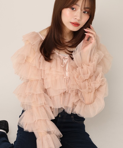 Heather(ヘザー)の「2WAYチュールフリルブラウス 1079793(シャツ/ブラウス・レディース・ブラウン/ベージュ/アイボリー・FREE)」の18枚目の写真