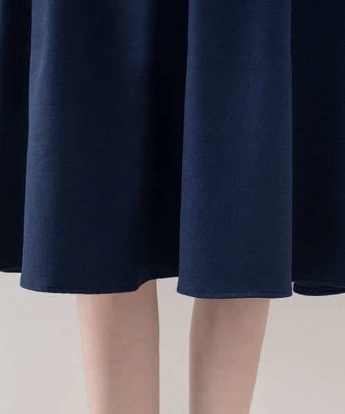 ONEP STAR（ワンピスター）の「配色フリルカラー長袖フレアワンピース（ワンピース・レディース・ネイビー・MEDIUM/X-LARGE/LARGE）」の13枚目の写真