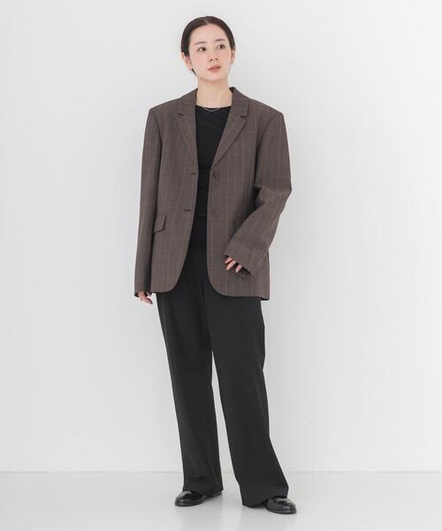 GANNI(ガニー)の「GANNI WOOL STRIPE BLAZER(その他アウター・レディース・ブラウン系その他・36)」の7枚目の写真