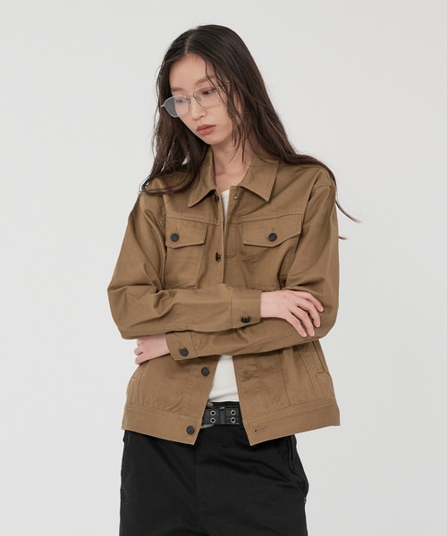 WISH FOR EVER(ウィッシュフォーエバー)の「【SETUP】GROSGRAIN TRUCKER JACKET/グロウグラントラッカージャケット(その他アウター・メンズ・カーキ/オリーブ/ブラック・LARGE/MEDIUM/SMALL)」の11枚目の写真