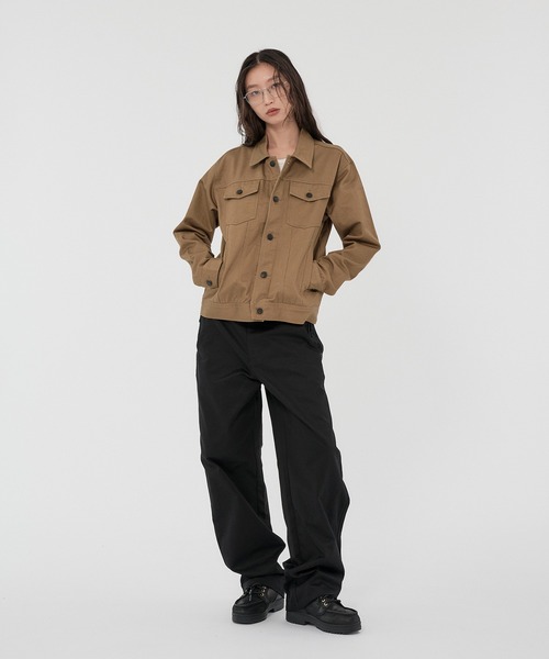 WISH FOR EVER(ウィッシュフォーエバー)の「【SETUP】GROSGRAIN TRUCKER JACKET/グロウグラントラッカージャケット(その他アウター・メンズ・カーキ/オリーブ/ブラック・LARGE/MEDIUM/SMALL)」の13枚目の写真