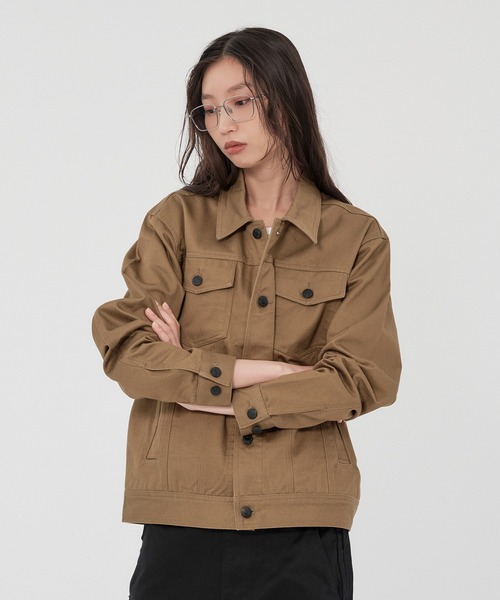 WISH FOR EVER(ウィッシュフォーエバー)の「【SETUP】GROSGRAIN TRUCKER JACKET/グロウグラントラッカージャケット(その他アウター・メンズ・カーキ/オリーブ/ブラック・LARGE/MEDIUM/SMALL)」の14枚目の写真