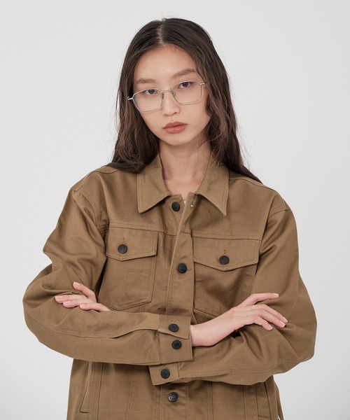 WISH FOR EVER(ウィッシュフォーエバー)の「【SETUP】GROSGRAIN TRUCKER JACKET/グロウグラントラッカージャケット(その他アウター・メンズ・カーキ/オリーブ/ブラック・LARGE/MEDIUM/SMALL)」の15枚目の写真