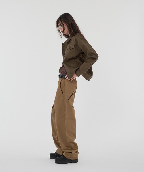 WISH FOR EVER(ウィッシュフォーエバー)の「【SETUP】GROSGRAIN TRUCKER JACKET/グロウグラントラッカージャケット(その他アウター・メンズ・カーキ/オリーブ/ブラック・LARGE/MEDIUM/SMALL)」の5枚目の写真