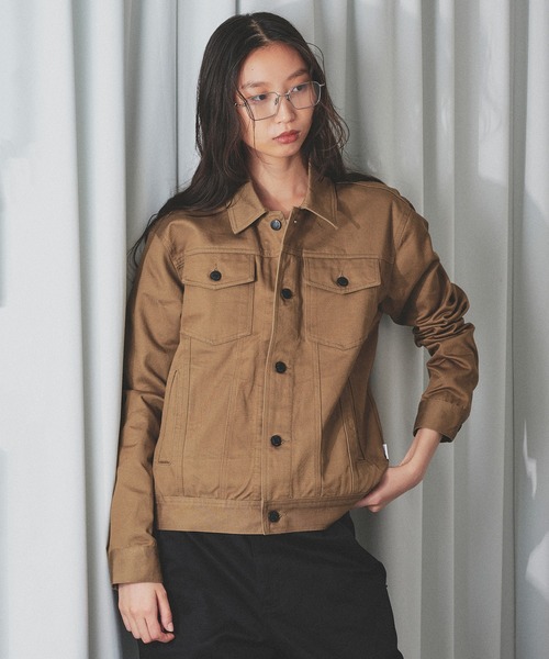 WISH FOR EVER(ウィッシュフォーエバー)の「【SETUP】GROSGRAIN TRUCKER JACKET/グロウグラントラッカージャケット(その他アウター・メンズ・カーキ/オリーブ/ブラック・LARGE/MEDIUM/SMALL)」の17枚目の写真