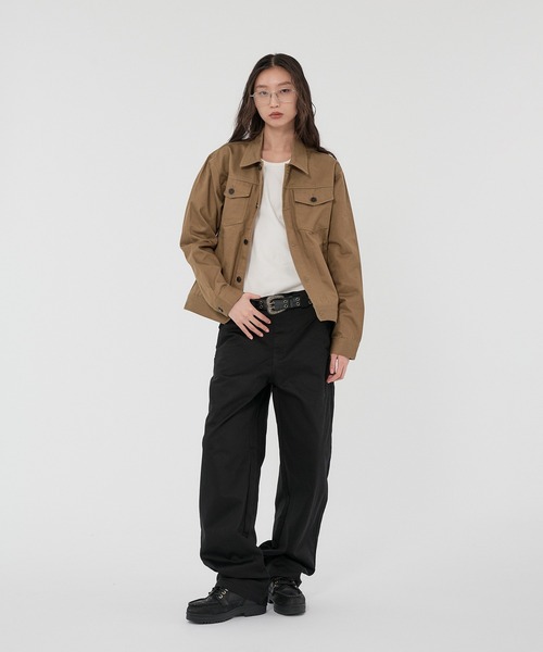 WISH FOR EVER(ウィッシュフォーエバー)の「【SETUP】GROSGRAIN TRUCKER JACKET/グロウグラントラッカージャケット(その他アウター・メンズ・カーキ/オリーブ/ブラック・LARGE/MEDIUM/SMALL)」の10枚目の写真