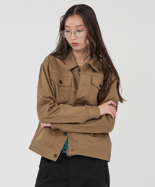 WISH FOR EVER(ウィッシュフォーエバー)の「【SETUP】GROSGRAIN TRUCKER JACKET/グロウグラントラッカージャケット(その他アウター・メンズ・カーキ/オリーブ/ブラック・LARGE/MEDIUM/SMALL)」の19枚目の写真