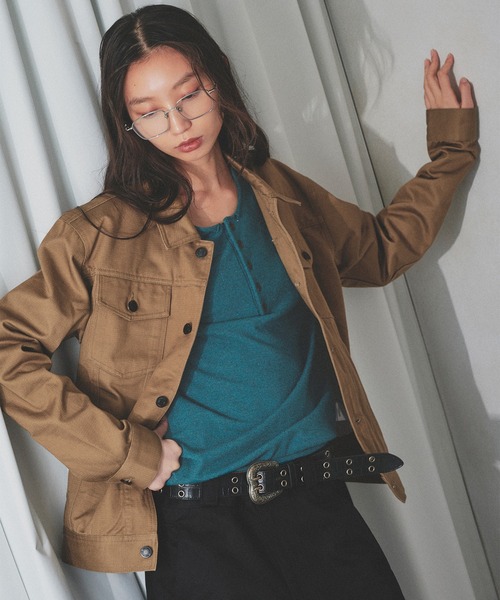 WISH FOR EVER(ウィッシュフォーエバー)の「【SETUP】GROSGRAIN TRUCKER JACKET/グロウグラントラッカージャケット(その他アウター・メンズ・カーキ/オリーブ/ブラック・LARGE/MEDIUM/SMALL)」の22枚目の写真