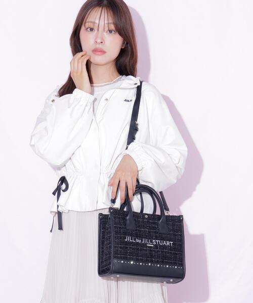 JILL by JILL STUART(ジルバイジルスチュアート)の「ビジューツイードショルダートート(ショルダーバッグ・レディース・ブラック/ネイビー/ピンク/ホワイト・FREE)」の6枚目の写真