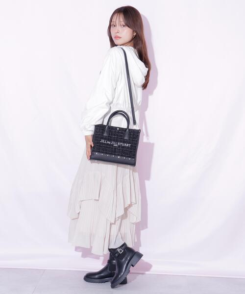 JILL by JILL STUART(ジルバイジルスチュアート)の「ビジューツイードショルダートート(ショルダーバッグ・レディース・ブラック/ネイビー/ピンク/ホワイト・FREE)」の8枚目の写真