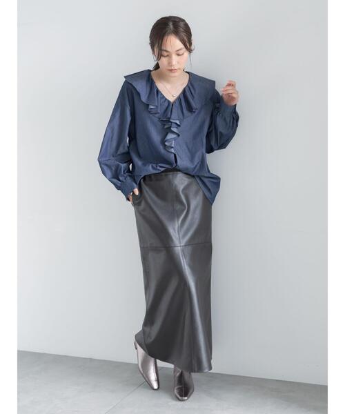 Te chichi(テチチ)の「アソートフリルブラウス(シャツ/ブラウス・レディース・ブラック/オレンジ/ブルー・F)」の16枚目の写真