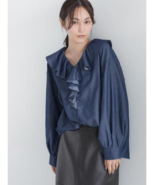 Te chichi(テチチ)の「アソートフリルブラウス(シャツ/ブラウス・レディース・ブラック/オレンジ/ブルー・F)」の21枚目の写真