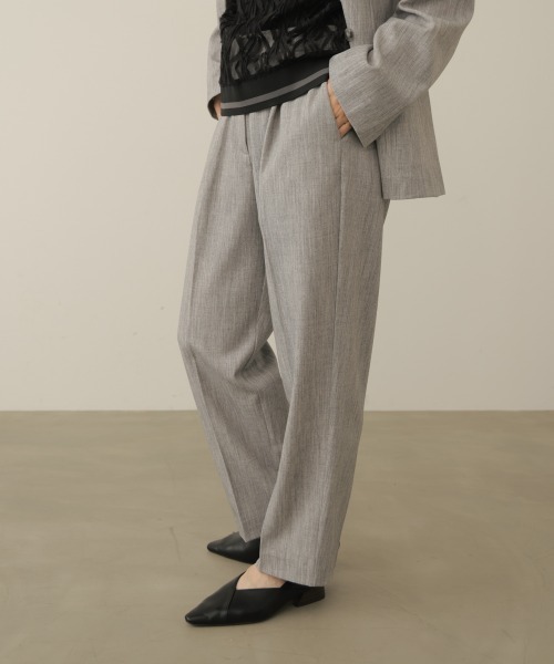Bou Jeloud(ブージュルード)の「SLIM UP+タックパンツ(スラックス・レディース・グレー/ブラック・40/38)」の14枚目の写真