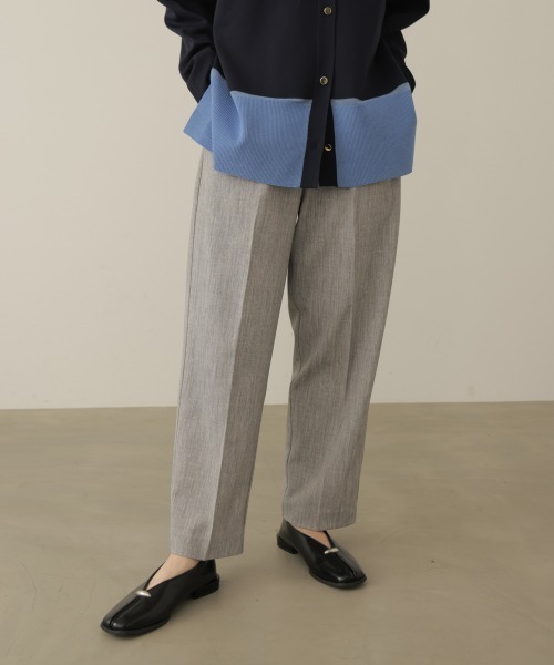 Bou Jeloud(ブージュルード)の「SLIM UP+タックパンツ(スラックス・レディース・グレー/ブラック・40/38)」の16枚目の写真