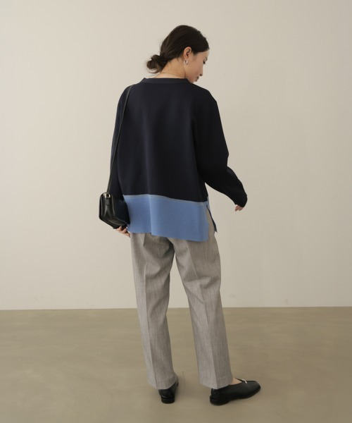 Bou Jeloud(ブージュルード)の「SLIM UP+タックパンツ(スラックス・レディース・グレー/ブラック・40/38)」の20枚目の写真