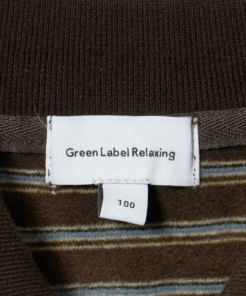 green label relaxing(グリーンレーベルリラクシング)の「起毛フライス ボーダー 襟付き ロングスリーブ / キッズ 100cm-160cm(シャツ/ブラウス・キッズ・ダークブラウン/ブラック/ライトブルー・100cm/130cm/120cm/160cm/150cm/110cm/140cm)」の20枚目の写真