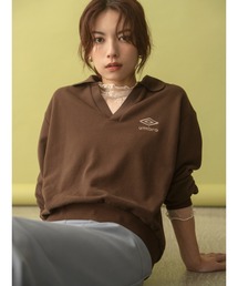 【COHINA×UMBRO】スキッパーライトスウェット 【低身長・小柄女性】