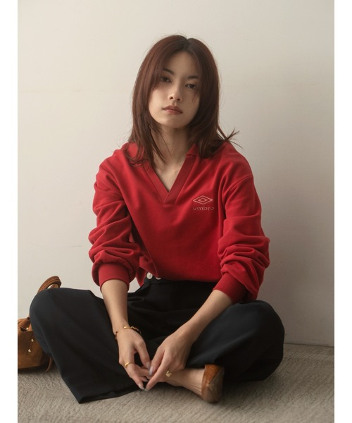 COHINA(コヒナ)の「【COHINA×UMBRO】スキッパーライトスウェット 【低身長・小柄女性】(スウェット・レディース・ブラウン/ボルドー/アイボリー・ONE SIZE)」の3枚目の写真