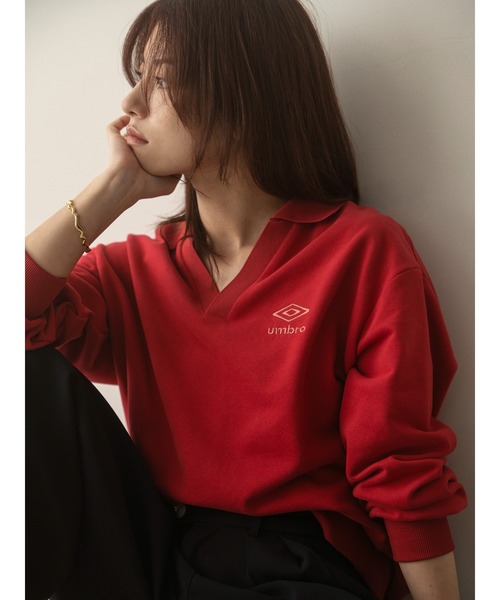 COHINA(コヒナ)の「【COHINA×UMBRO】スキッパーライトスウェット 【低身長・小柄女性】(スウェット・レディース・ブラウン/ボルドー/アイボリー・ONE SIZE)」の5枚目の写真