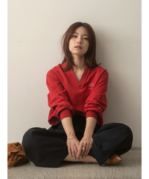 COHINA(コヒナ)の「【COHINA×UMBRO】スキッパーライトスウェット 【低身長・小柄女性】(スウェット・レディース・ブラウン/ボルドー/アイボリー・ONE SIZE)」の6枚目の写真