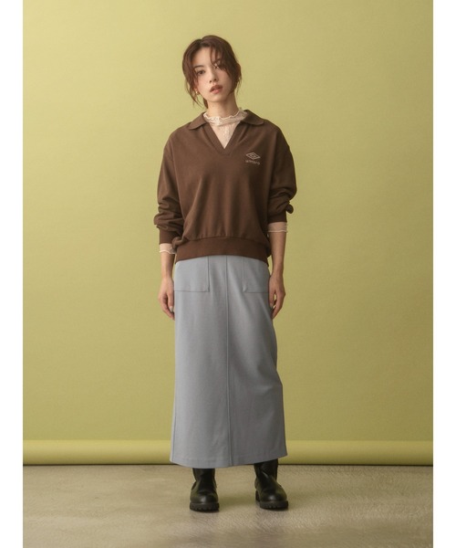 COHINA(コヒナ)の「【COHINA×UMBRO】スキッパーライトスウェット 【低身長・小柄女性】(スウェット・レディース・ブラウン/ボルドー/アイボリー・ONE SIZE)」の7枚目の写真