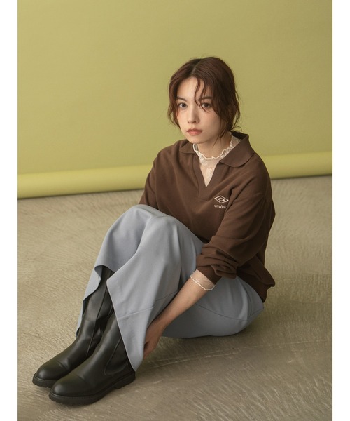 COHINA(コヒナ)の「【COHINA×UMBRO】スキッパーライトスウェット 【低身長・小柄女性】(スウェット・レディース・ブラウン/ボルドー/アイボリー・ONE SIZE)」の9枚目の写真