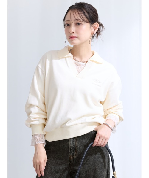 COHINA(コヒナ)の「【COHINA×UMBRO】スキッパーライトスウェット 【低身長・小柄女性】(スウェット・レディース・ブラウン/ボルドー/アイボリー・ONE SIZE)」の14枚目の写真