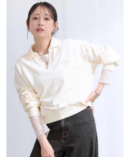 COHINA(コヒナ)の「【COHINA×UMBRO】スキッパーライトスウェット 【低身長・小柄女性】(スウェット・レディース・ブラウン/ボルドー/アイボリー・ONE SIZE)」の16枚目の写真