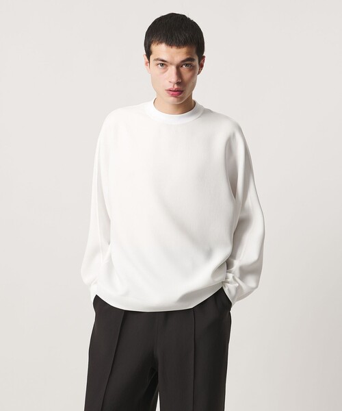 UNITED ARROWS & SONS by DAISUKE OBANA(ユナイテッドアローズアンドサンズバイダイスケオバナ)の「<D.O UNITED ARROWS BY DAISUKE OBANA>+10 DLMN/LS CREW 26AW/ロングスリーブTシャツ(Tシャツ/カットソー・メンズ・ホワイト/ブラック・L/S/M/XL)」の6枚目の写真