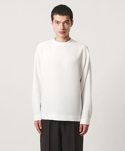 UNITED ARROWS & SONS by DAISUKE OBANA(ユナイテッドアローズアンドサンズバイダイスケオバナ)の「<D.O UNITED ARROWS BY DAISUKE OBANA>+10 DLMN/LS CREW 26AW/ロングスリーブTシャツ(Tシャツ/カットソー・メンズ・ホワイト/ブラック・L/S/M/XL)」の11枚目の写真