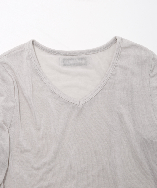 KIJIKO（キジコ）の「ke311. カーブシアーTシャツ グレー（Tシャツ/カットソー・レディース・その他・FREE）」の8枚目の写真