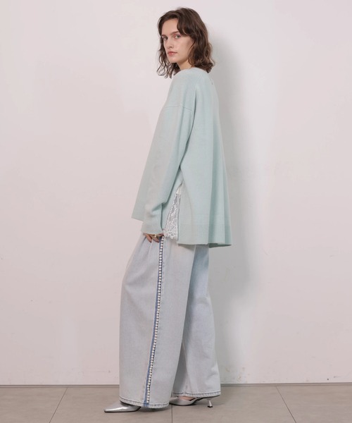 CADUNE(カデュネ)の「Bella深vニット(ニット/セーター・レディース・ミント/ピンク/レッド/ネイビー/ホワイト・38)」の14枚目の写真