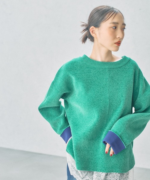LEPSIM(レプシィム)の「MOUL/リバーシブルモールニットプルオーバー 1079918(ニット/セーター・レディース・アイボリー/ブラック系その他/グリーン/ブラウン/チャコールグレー/ブラック・FREE)」の6枚目の写真