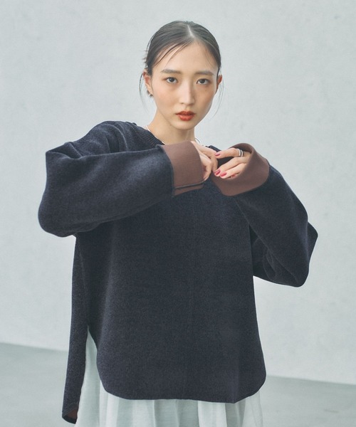 LEPSIM(レプシィム)の「MOUL/リバーシブルモールニットプルオーバー 1079918(ニット/セーター・レディース・アイボリー/ブラック系その他/グリーン/ブラウン/チャコールグレー/ブラック・FREE)」の3枚目の写真