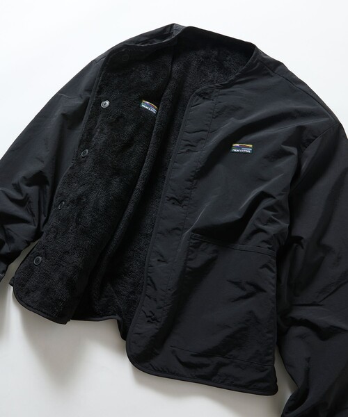 FREAK'S STORE（フリークスストア）の「限定展開 ワンポイントロゴ リバーシブル クルーネック ブルゾン（ブルゾン・メンズ・レオパード/オリーブ/ブラック/チャコールグレー/ネイビー・MEDIUM/LARGE/X-LARGE/SMALL）」の2枚目の写真